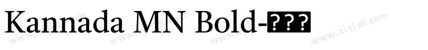 Kannada MN Bold字体转换 Kannada MN Bold字体转换